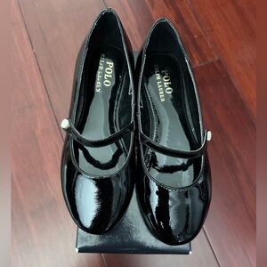 Polo Ralph Lauren Black Patent Mary Jane Shoes